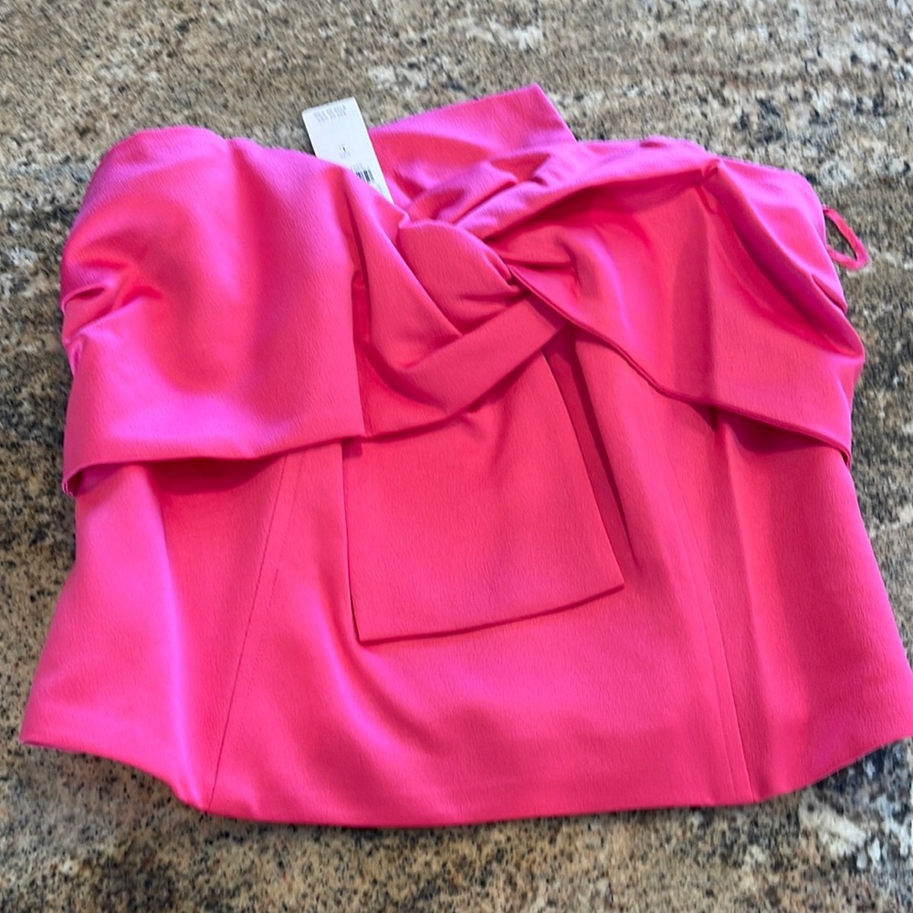Anthropologie bustier hot pink size large NWT